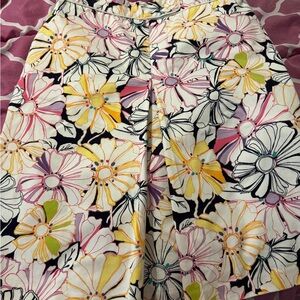 Lands' End Floral A-Line Skirt - Multicolor